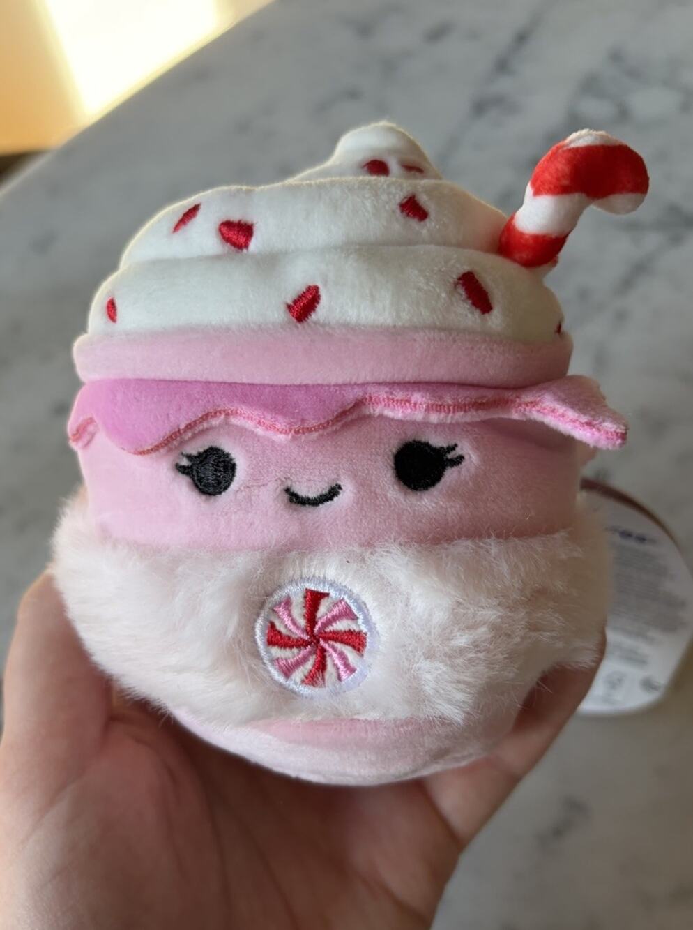 Squishmallows Ethel Pink White Red Holiday Plush Stuffed Animal Cupcake S4 #2570